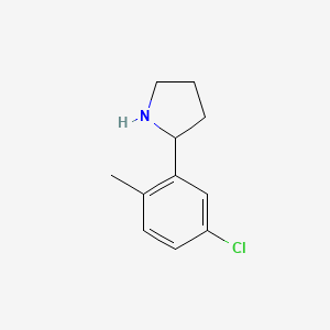 molecular formula C11H14ClN B13690362 2-(5-Chloro-2-methylphenyl)pyrrolidine 