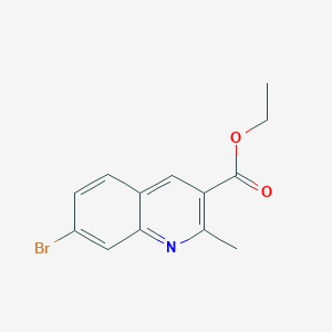 molecular formula C13H12BrNO2 B1369037 7-溴-2-甲基喹啉-3-羧酸乙酯 CAS No. 948290-16-2