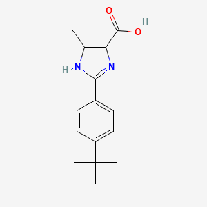 molecular formula C15H18N2O2 B13690385 2-[4-(tert-Butyl)phenyl]-5-methyl-1H-imidazole-4-carboxylic Acid 