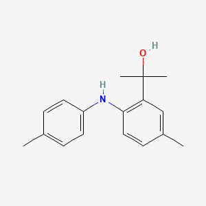 molecular formula C17H21NO B13690484 2-[5-Methyl-2-(p-tolylamino)phenyl]-2-propanol 