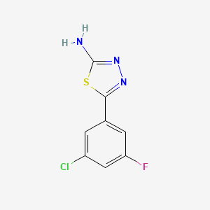 5-(3-Chloro-5-fluorophenyl)-1,3,4-thiadiazol-2-amine