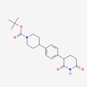 molecular formula C21H28N2O4 B13690597 3-[4-(1-Boc-4-piperidyl)phenyl]piperidine-2,6-dione 