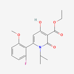 molecular formula C18H20FNO5 B13690600 Ethyl 6-(2-Fluoro-6-methoxyphenyl)-4-hydroxy-1-isopropyl-2-oxo-1,2-dihydropyridine-3-carboxylate 