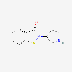 molecular formula C11H12N2OS B13690608 2-(3-Pyrrolidinyl)benzo[d]isothiazol-3(2H)-one 