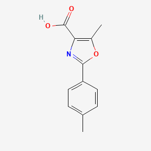 molecular formula C12H11NO3 B13690614 5-Methyl-2-(p-tolyl)oxazole-4-carboxylic Acid 