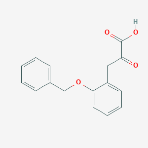 molecular formula C16H14O4 B13690632 3-[2-(Benzyloxy)phenyl]-2-oxopropanoic acid 