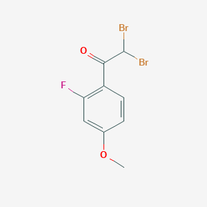 2,2-Dibromo-1-(2-fluoro-4-methoxyphenyl)ethan-1-one