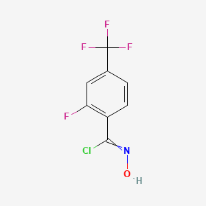 2-Fluoro-N-hydroxy-4-(trifluoromethyl)benzimidoyl Chloride