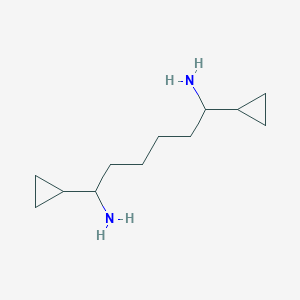 molecular formula C12H24N2 B13690705 1,6-Dicyclopropylhexane-1,6-diamine 