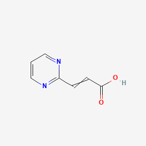 molecular formula C7H6N2O2 B13690746 3-(2-Pyrimidinyl)-2-propenoic acid 