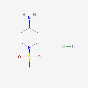 molecular formula C6H15ClN2O2S B1369079 1-(Methylsulfonyl)piperidin-4-amine hydrochloride CAS No. 651057-01-1