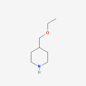molecular formula C8H17NO B1369083 4-(Ethoxymethyl)piperidine CAS No. 265108-38-1