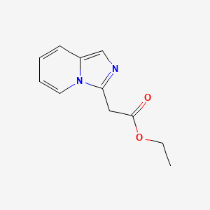 molecular formula C11H12N2O2 B13690847 Ethyl 2-(imidazo[1,5-a]pyridin-3-yl)acetate 