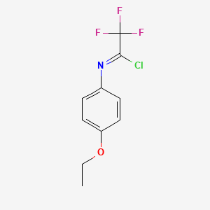 molecular formula C10H9ClF3NO B13690887 N-(4-Ethoxyphenyl)-2,2,2-trifluoroacetimidoyl Chloride 