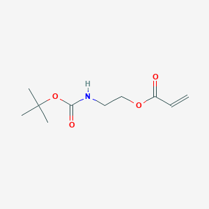 molecular formula C10H17NO4 B13690907 2-Propenoic acid, 2-[[(1,1-dimethylethoxy)carbonyl]amino]ethyl ester CAS No. 159949-94-7