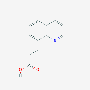 molecular formula C12H11NO2 B13690916 3-(8-Quinolyl)propanoic Acid 