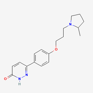 molecular formula C18H23N3O2 B13690917 (R)-6-[4-[3-(2-Methyl-1-pyrrolidinyl)propoxy]phenyl]pyridazin-3(2H)-one 