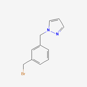 molecular formula C11H11BrN2 B13690924 1-[3-(Bromomethyl)benzyl]pyrazole CAS No. 78425-13-5