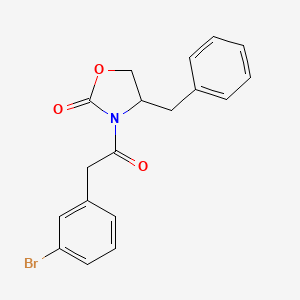 molecular formula C18H16BrNO3 B13690944 4-Benzyl-3-[2-(3-bromophenyl)acetyl]-1,3-oxazolidin-2-one 