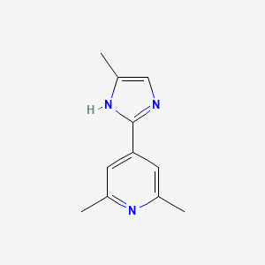 molecular formula C11H13N3 B13690948 2,6-Dimethyl-4-(5-methyl-2-imidazolyl)pyridine 