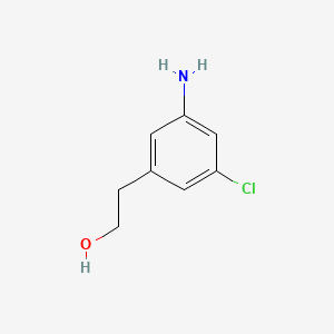 molecular formula C8H10ClNO B13690986 2-(3-Amino-5-chlorophenyl)ethanol 