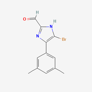 molecular formula C12H11BrN2O B13690989 5-Bromo-4-(3,5-dimethylphenyl)imidazole-2-carbaldehyde 