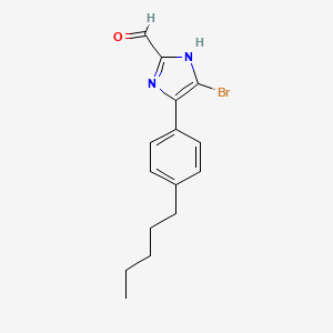 5-Bromo-4-(4-pentylphenyl)imidazole-2-carbaldehyde