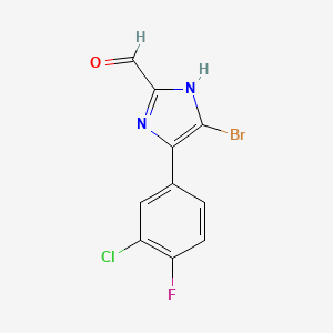 5-Bromo-4-(3-chloro-4-fluorophenyl)imidazole-2-carbaldehyde