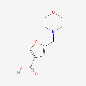 molecular formula C10H13NO4 B1369108 5-(4-吗啉基甲基)-3-呋喃甲酸 CAS No. 932854-92-7
