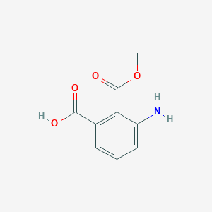 molecular formula C9H9NO4 B13691098 3-Amino-2-(methoxycarbonyl)benzoic acid 