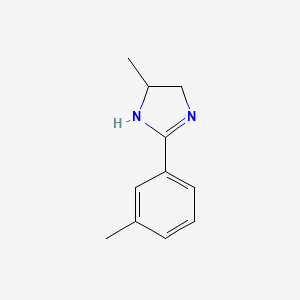 molecular formula C11H14N2 B13691107 5-Methyl-2-(m-tolyl)-4,5-dihydro-1H-imidazole 