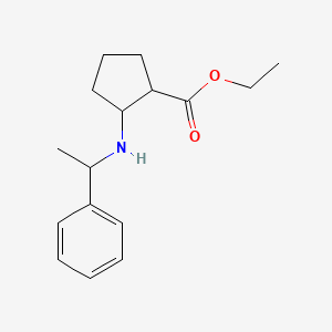 molecular formula C16H23NO2 B13691121 Ethyl (1R,2R)-2-[[(R)-1-Phenylethyl]amino]cyclopentanecarboxylate 