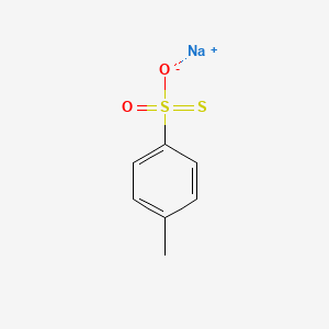 molecular formula C7H7NaO2S2 B13691153 Benzenesulfonothioic acid, 4-methyl-, sodium salt CAS No. 3753-27-3