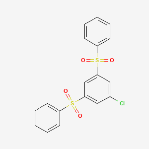 molecular formula C18H13ClO4S2 B13691154 (5-Chloro-1,3-phenylenedisulfonyl)dibenzene 