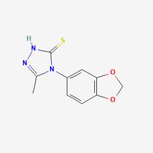 B1369116 4-(1,3-benzodioxol-5-yl)-5-methyl-4H-1,2,4-triazole-3-thiol CAS No. 669755-93-5
