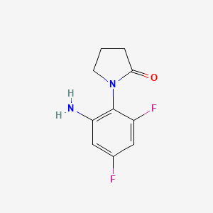 molecular formula C10H10F2N2O B13691160 1-(2-Amino-4,6-difluorophenyl)-2-pyrrolidinone 