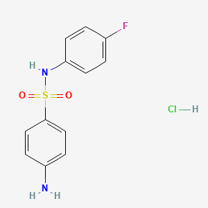 molecular formula C12H12ClFN2O2S B1369121 4-amino-N-(4-fluorophenyl)benzenesulfonamide hydrochloride 