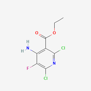 molecular formula C8H7Cl2FN2O2 B13691315 Ethyl 4-Amino-2,6-dichloro-5-fluoronicotinate 