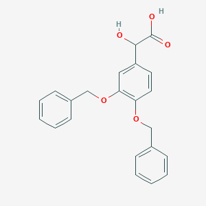 molecular formula C22H20O5 B13691321 3,4-Bis(benzyloxy)mandelic Acid 