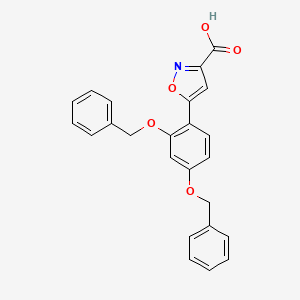 5-(2,4-Bis(benzyloxy)phenyl)isoxazole-3-carboxylic acid