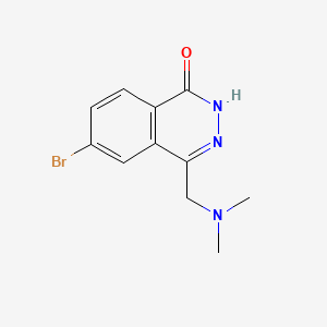 molecular formula C11H12BrN3O B13691325 6-Bromo-4-[(dimethylamino)methyl]phthalazin-1(2H)-one 