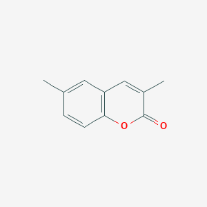 molecular formula C11H10O2 B13691350 3,6-dimethyl-2H-chromen-2-one CAS No. 57295-24-6