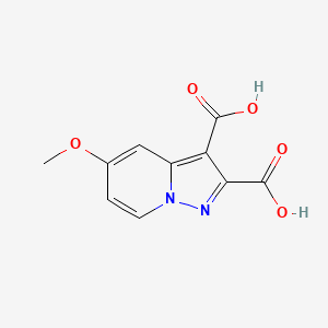 molecular formula C10H8N2O5 B13691389 5-Methoxypyrazolo[1,5-a]pyridine-2,3-dicarboxylic acid 