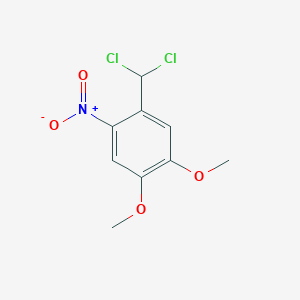 molecular formula C9H9Cl2NO4 B13691406 1-(Dichloromethyl)-4,5-dimethoxy-2-nitrobenzene 