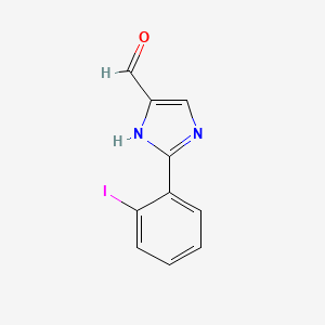 molecular formula C10H7IN2O B13691458 2-(2-Iodophenyl)-1H-imidazole-5-carbaldehyde 