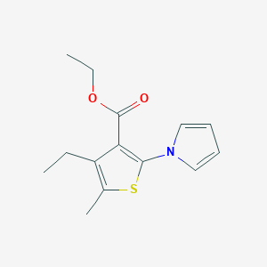 molecular formula C14H17NO2S B1369146 4-乙基-5-甲基-2-(1H-吡咯-1-基)噻吩-3-甲酸乙酯 CAS No. 952959-33-0