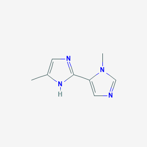 molecular formula C8H10N4 B13691479 1-methyl-5-(5-methyl-1H-imidazol-2-yl)imidazole 