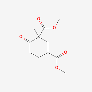 molecular formula C11H16O5 B13691509 Dimethyl 1-Methyl-6-oxocyclohexane-1,3-dicarboxylate 