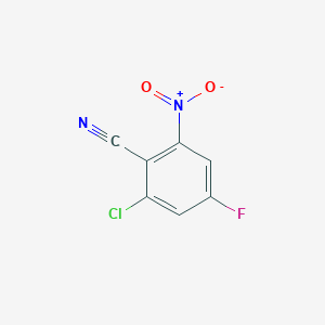 molecular formula C7H2ClFN2O2 B13691522 2-Chloro-4-fluoro-6-nitrobenzonitrile CAS No. 1253789-63-7