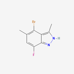 molecular formula C9H8BrFN2 B13691535 4-Bromo-7-fluoro-3,5-dimethyl-1H-indazole 